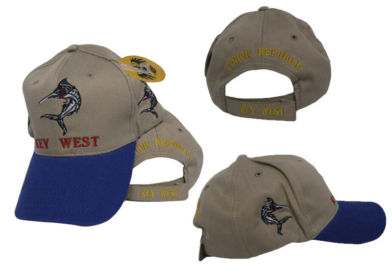 Key West Marlin Khaki & Navy Cap