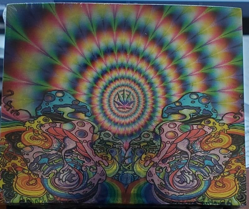 Magic Mushroom Holographic Psychedelic Chrome 2.5"x3" Bumper Sticker