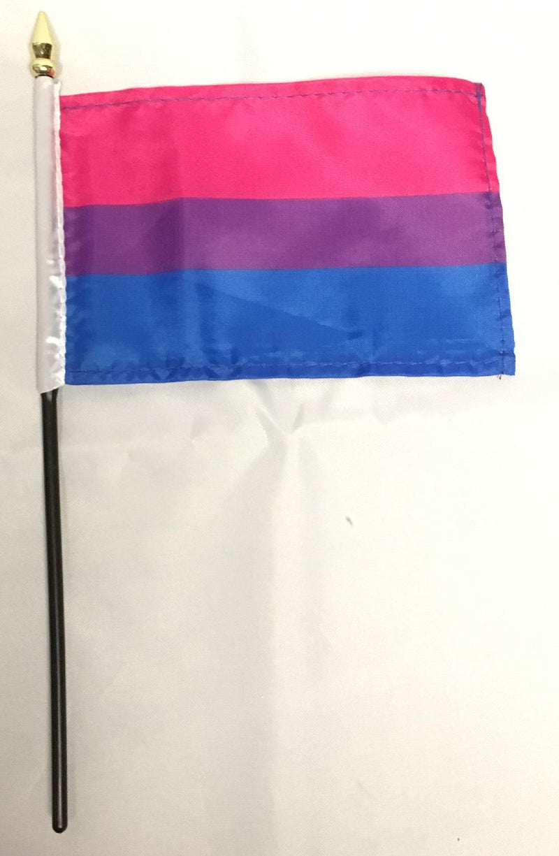 4"x6" Stick Desk Flag bisexual pride