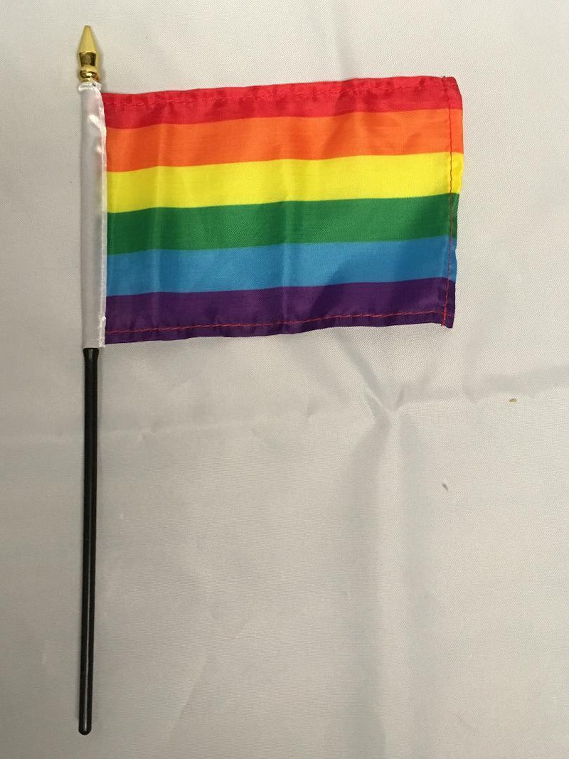 4"x6" Stick Desk Flag RAINBOW PRIDE