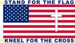 Stand For The Flag Kneel For The Cross (USA Flag) 3'X5' Flag ROUGH TEX® 100D