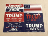 TRUMP KEEP AMERICA FIRST RED ALUMINUM EMBOSSED LICENSE PLATE