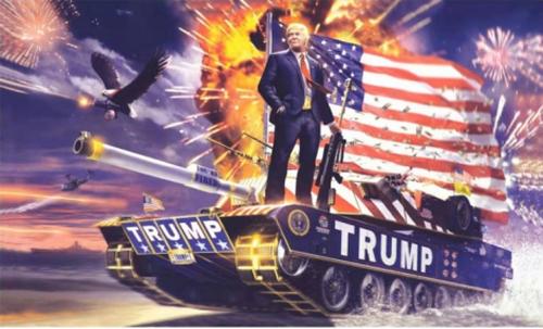 Trump Tank Commander 3'X5' Flag Rough Tex® 68D Nylon