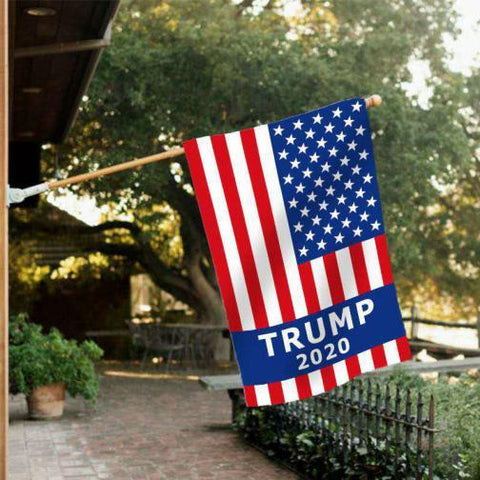 Trump Blue Ribbon With Sleeve 3'X5' Flag Rough Tex® 100D