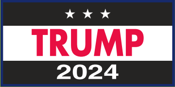 Trump 2024 Black & White Bumper Sticker