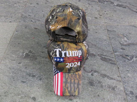 Trump 2024 Camo USA Brim - Cap