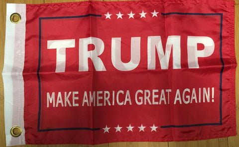 TRUMP IV FLAG BOAT FLAG MAGA 12"X18" GROMMETS