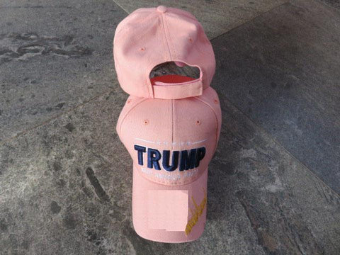 Trump Pink With Gold Signature - Cap