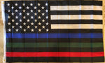 USA FIRE POLICE MILITARY MEMORIAL 3x5 feet American flags Nylon 150D Rough Tex ® Waterproof & UV Protected