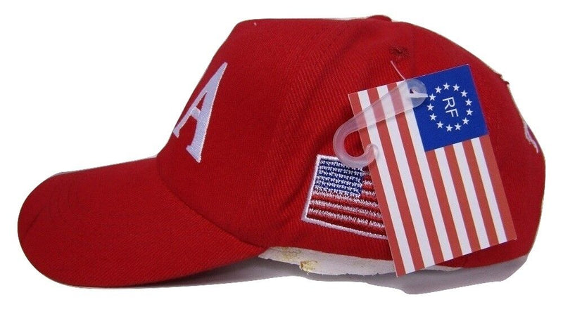 12 RED USA TRUMP 45 USA FLAG 100% COTTON TWILL OFFICIAL CAPS 45TH PRESIDENT HATS