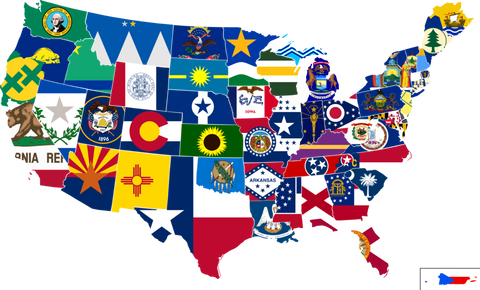 (96 PER STATE) 50 UNITED STATES FLAGS 2'x3' STATE FLAG COLLECTION