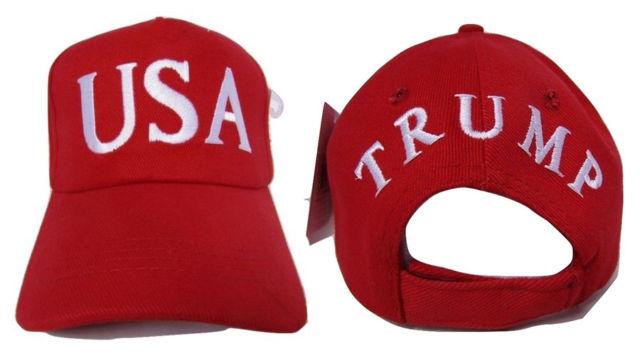 12 RED USA TRUMP 45 USA FLAG 100% COTTON TWILL OFFICIAL CAPS 45TH PRESIDENT HATS