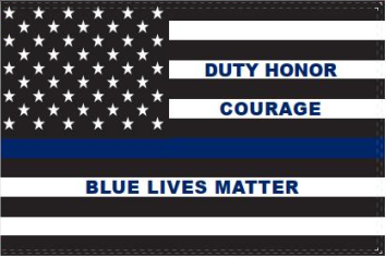 US Police (Duty Honor Courage) 3'X5' Flag ROUGH TEX® 100D