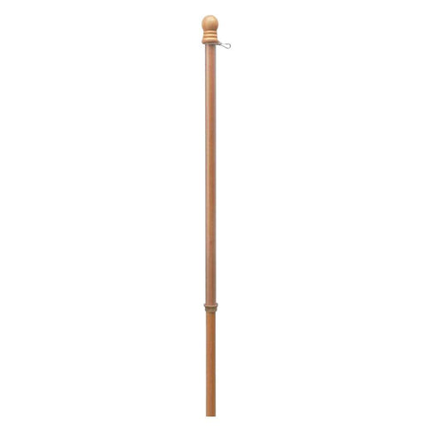 Wood Flagpole 5'x1" Premium For 2.5x4' Flags Wooden Flag Poles