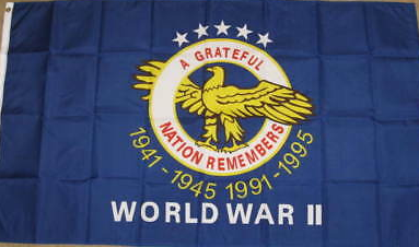 WWII Commemorative 3'X5' Flag Rough Tex® 100D